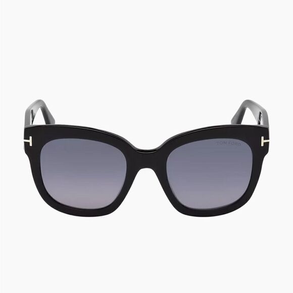 Tom Ford Beatrix 52MM Polarized Lens Oversize Square Sunglasses Black - Picture 2 of 7